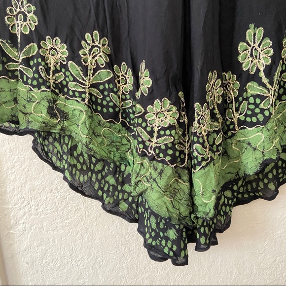 S.R FASHION | black and green dress - Picture 4 of 9